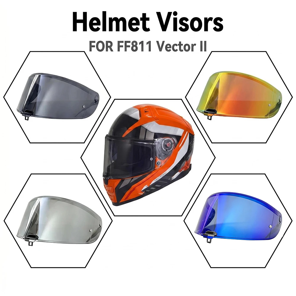 Visor For LS2 FF811 Vector II Citation II Helmet Replacement Anti-UV Lens