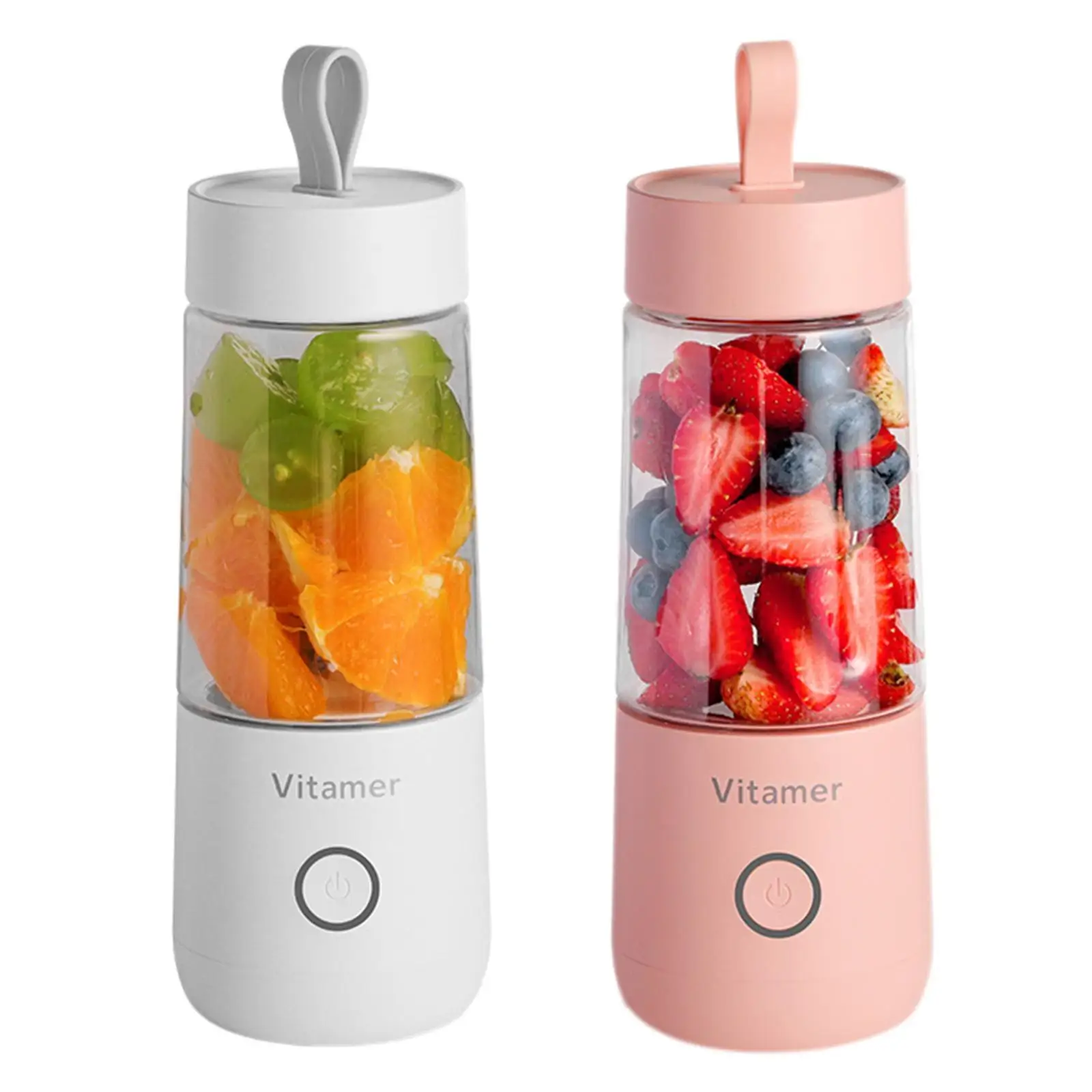 ถ้วยพลาสติกคั้นน้ำผลไม้แบบพกพาสำหรับกลางแจ้งสามารถชาร์จไฟได้ USB เครื่องปั่นผลไม้ขนาดพกพาขนาด50มล. แบบพกพา