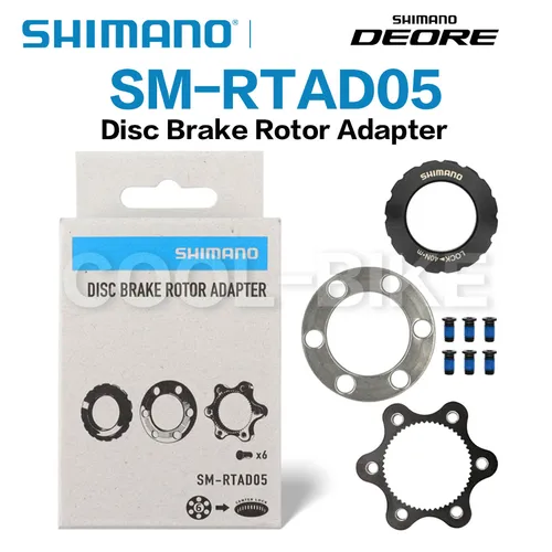 Shimano-Adaptador de Rotor de freno de disco SM RTAD05, rotor de 6 pernos a centro de bloqueo, SM-RTAD05, MTB, bicicleta de carretera