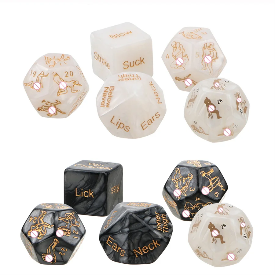 5Pcs Sex Dice Fun Acrylic Dice Adult Humor Game Erotic Love Sexy Posture Couple Lovers Bar Toys Couple Gift Sex Toys For Couple