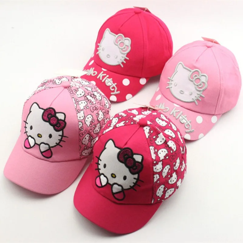 

Hello Kitty Anime Kawaii Sanrio Ins Fashion Children Casual Hats Spring Autumn Cute Cartoon Baby Baseball Cap Gifts Toys