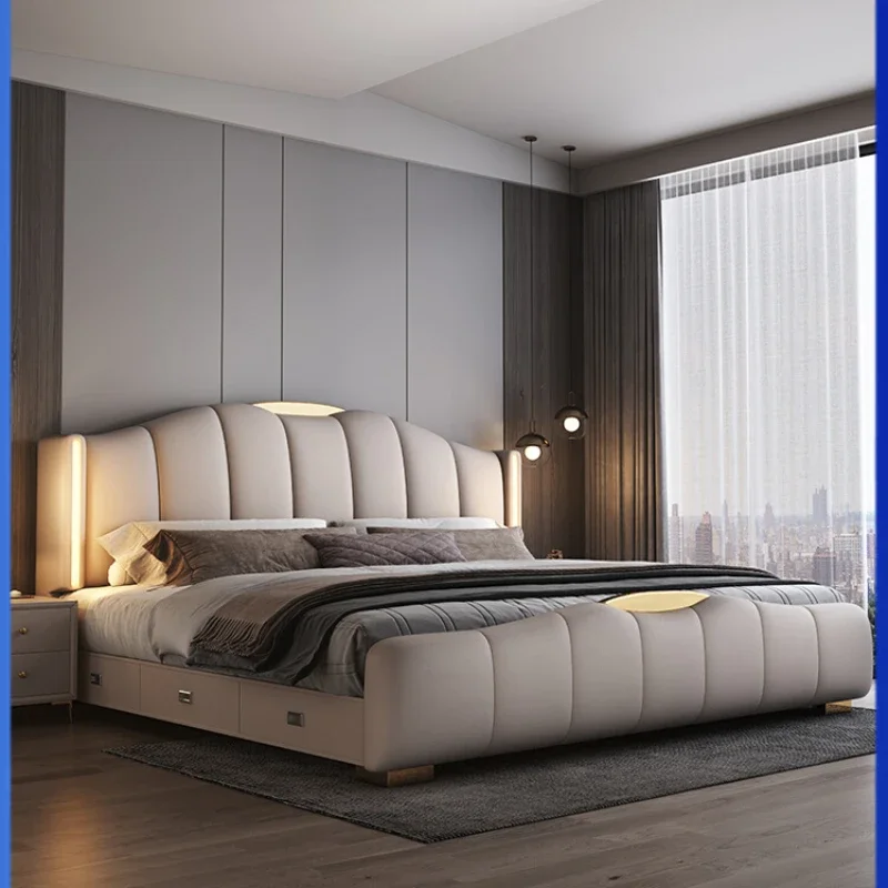 

Luxury Frame Double Bed King Size Modern Living Room Frame Double Bed Queen Hotel Princess Casal Bedroom Furniture