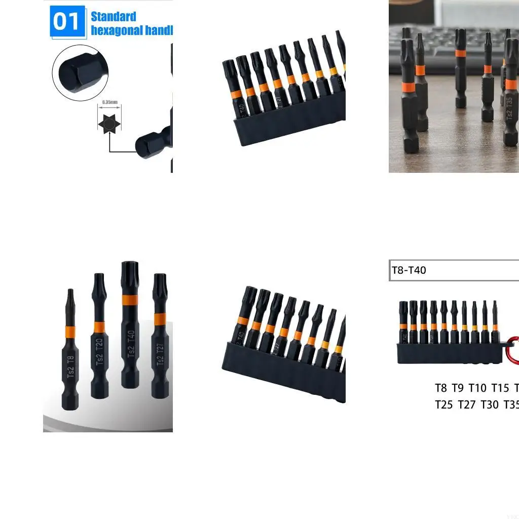 

Профессиональный набор шестигранных ключей T8, 10 шт., прочная стальная конструкция, эргономичный дизайн с Т-образной рукояткой