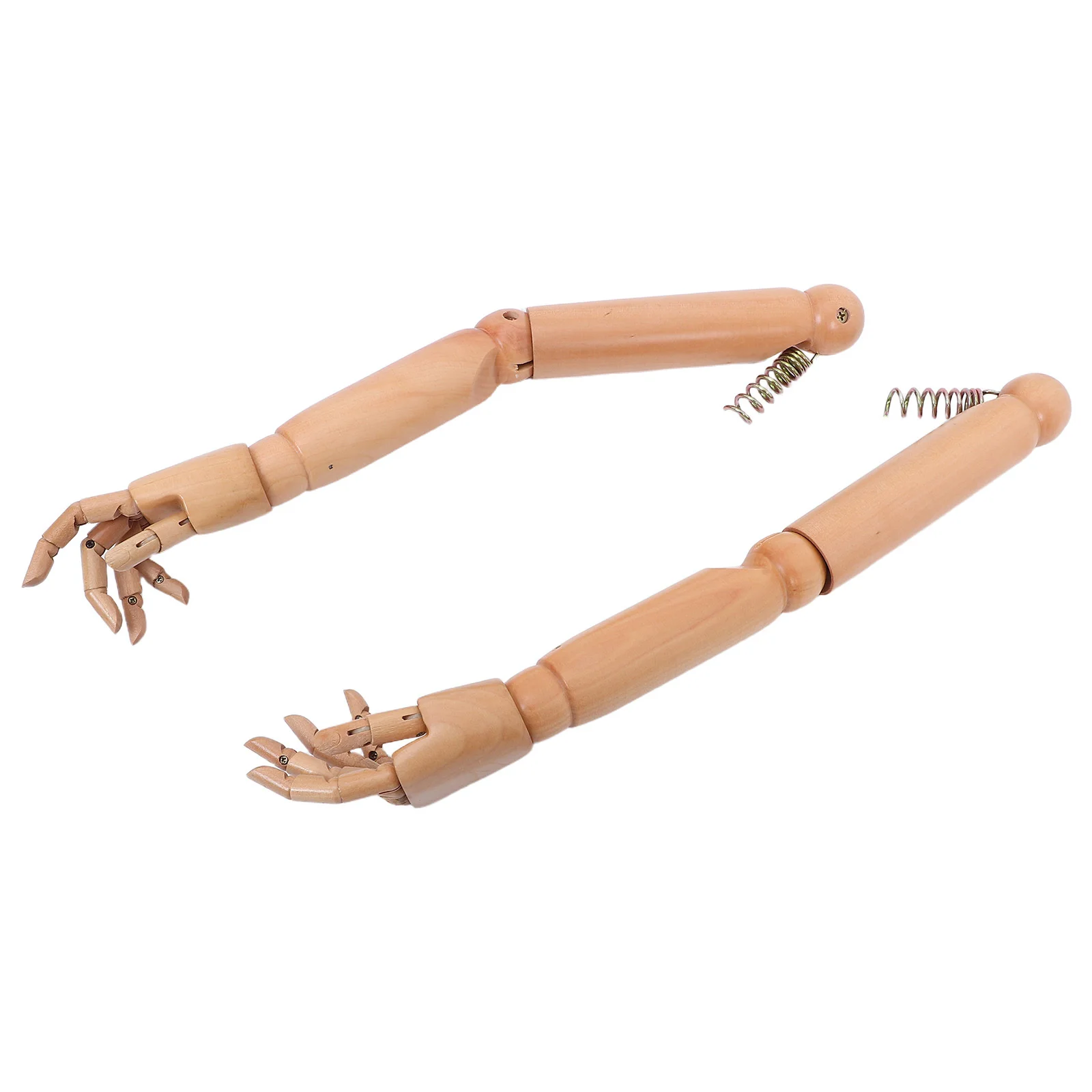 

1Pair Realistic Wooden Mannequin Arm Mannequin Arm Replacement Bendable Flexible Joint Movable Adjustable Display Accessory