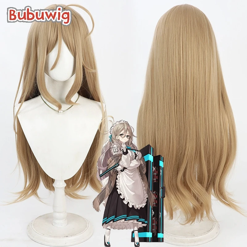 Bubuwig Synthetic Hair Murokasa Akane Cosplay Wigs Blue Archive Murokasa Akane 80cm Long Straight Light Brown Wig Heat Resistant