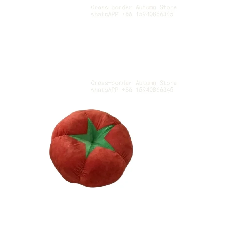 Tomato Cushion Mushroom Decorative Pillow Sofa Pillow Bedroom Decor Cute Small Ornament Velvet Material PP Cotton Filling