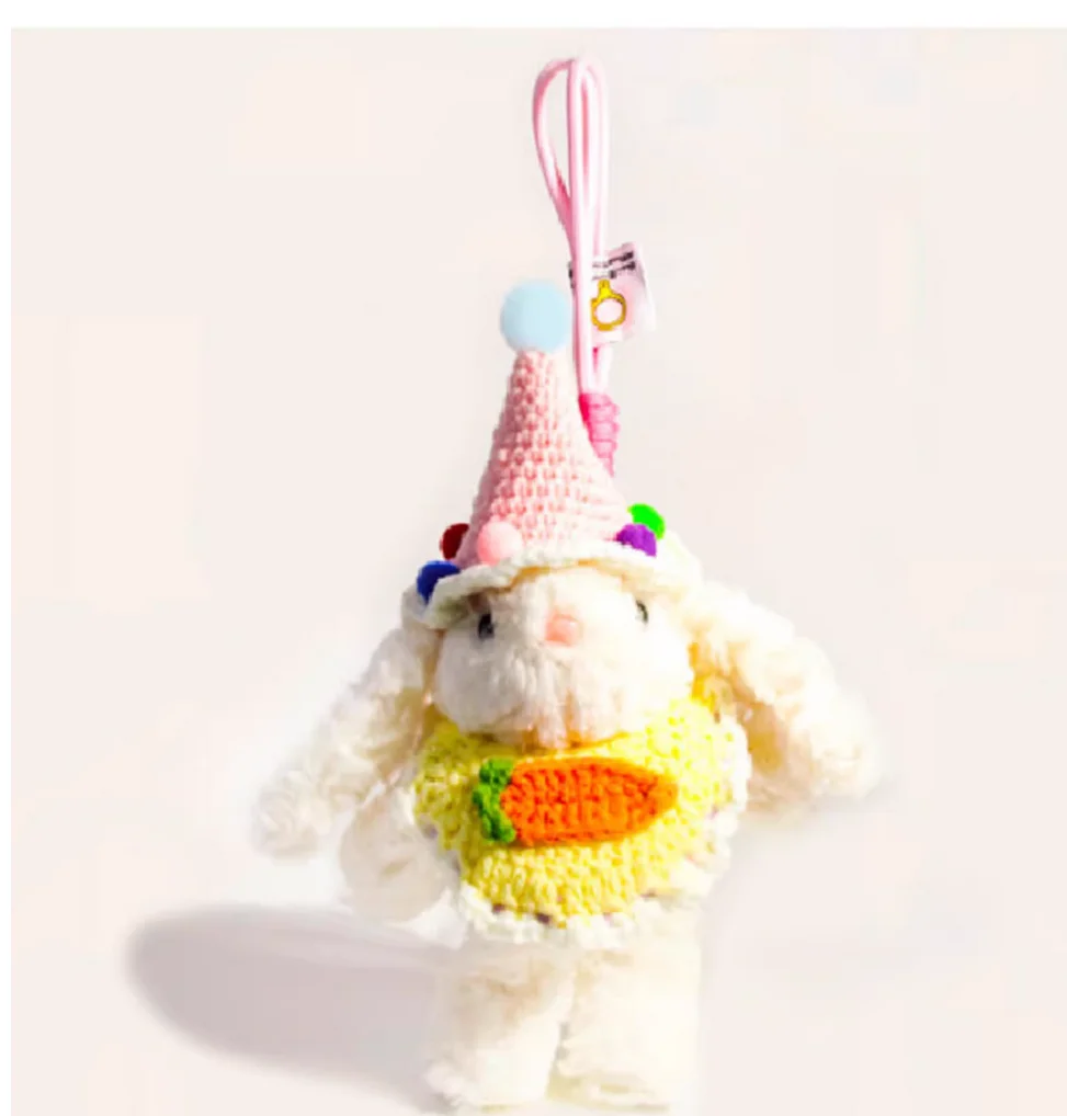 Dopamine plush rabbit doll bag pendant bag ornaments creative cartoon cute doll student girlfriends gift.