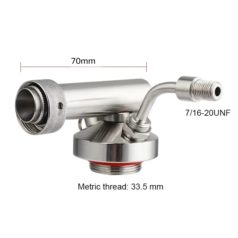 Mini Keg Spear Beer Growler Tap Dispenser,Craft Beer Keg Quick Fitting Connector Perfect for Party Picnic Gathering Homebrew Kit