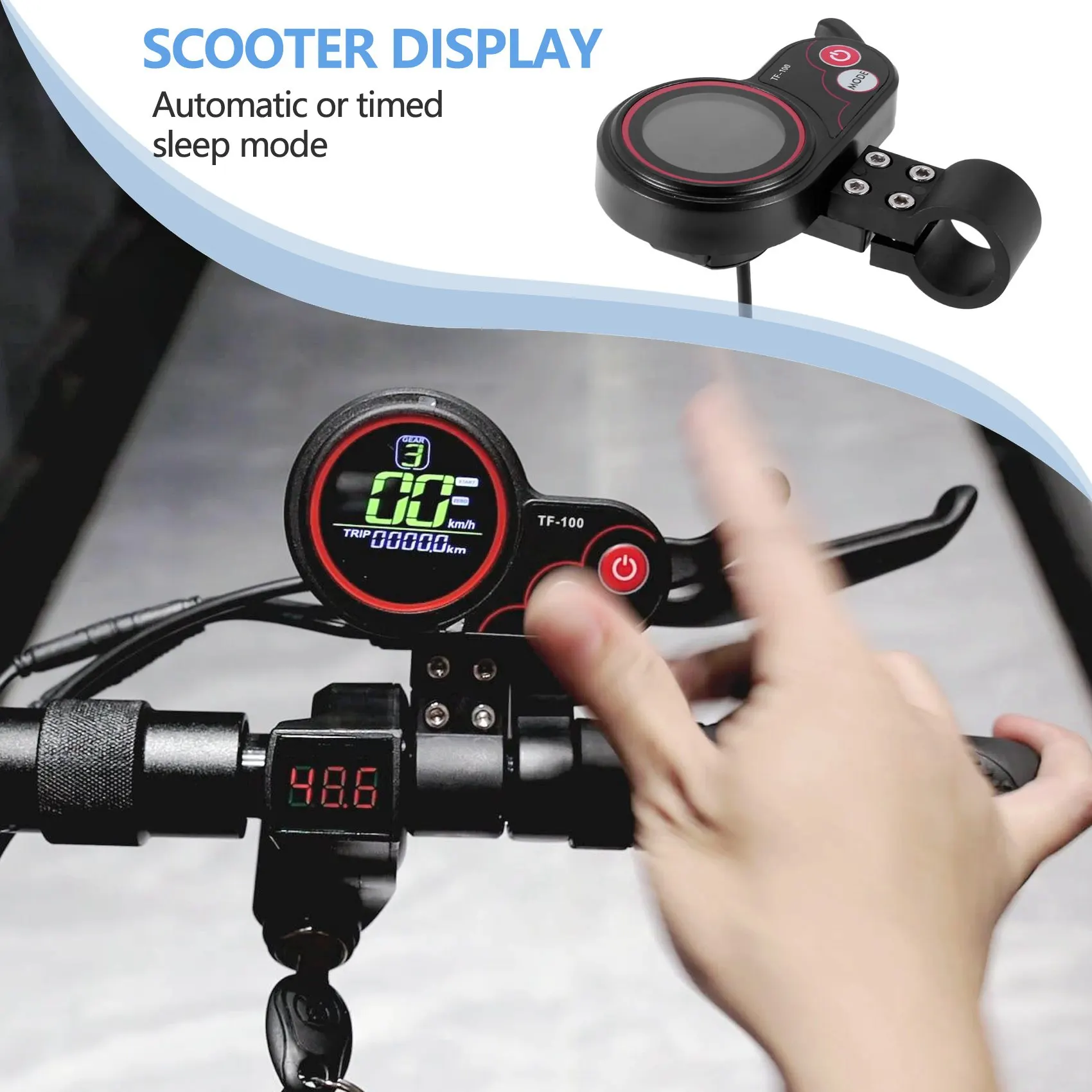 For Electric Scooter Controller Component Electric Control Board Communication Instrument TF-100 Display 6 Pin