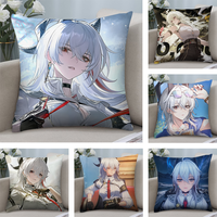 Zani W-Wuthering Waves Pillow Case Short Plush Pillow Covers Sofa Chair Decorative Gift Home Double-sided Printing Cushion Cover