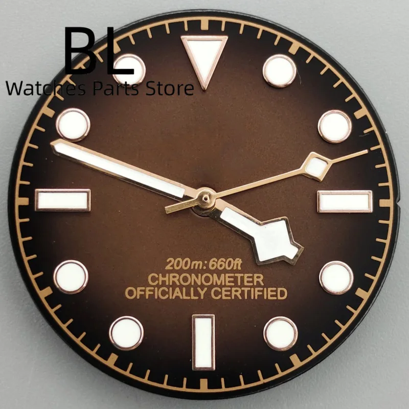 BLIGER مخصص Logo29MM القطبية الأزرق متجمد ساعة الطلب ندفة الثلج الأيدي مجموعة صالح 39mm40mm الحال بالنسبة لحركة NH34 NH35 ETA2824 PT5000