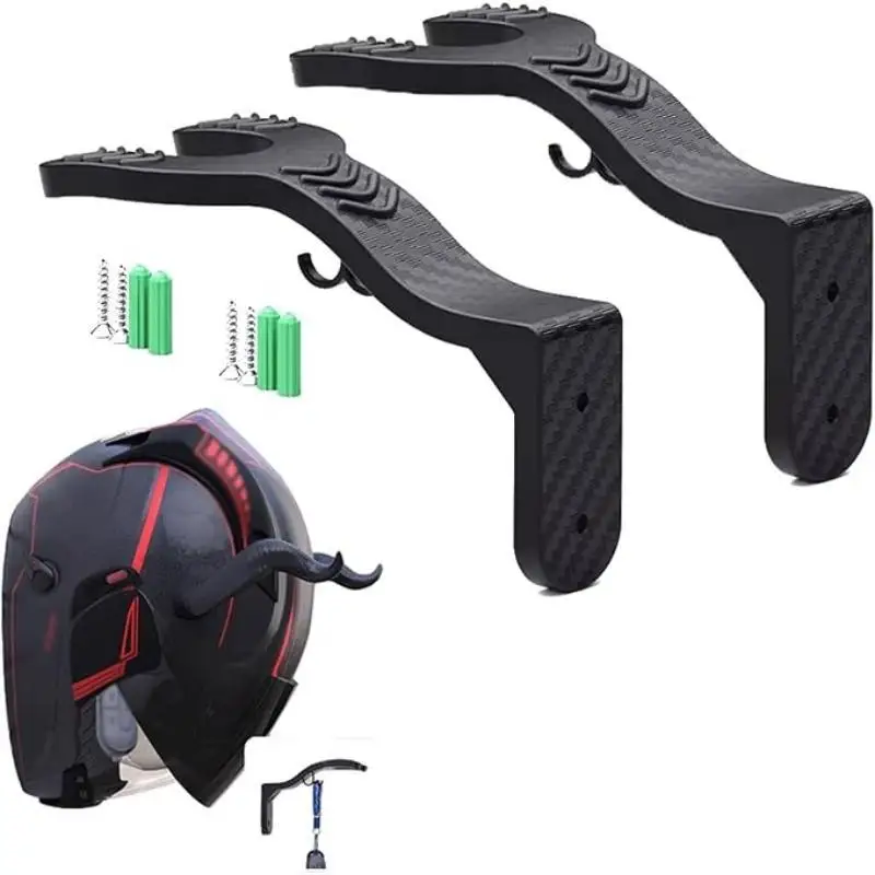 .New Sale.ABS Wall Mount Helmet Rack Sturdy Construction With Key Hook Perfect For Motorcycle Garage Storage