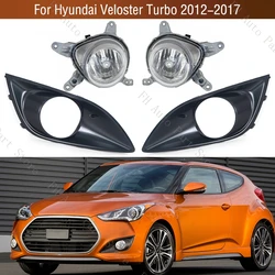 Foglight Foglamp For Hyundai Veloster Turbo 2012-2017 Car Front Bumper Fog Lamp Light Cover Frame Trim Lid Bezel Hood