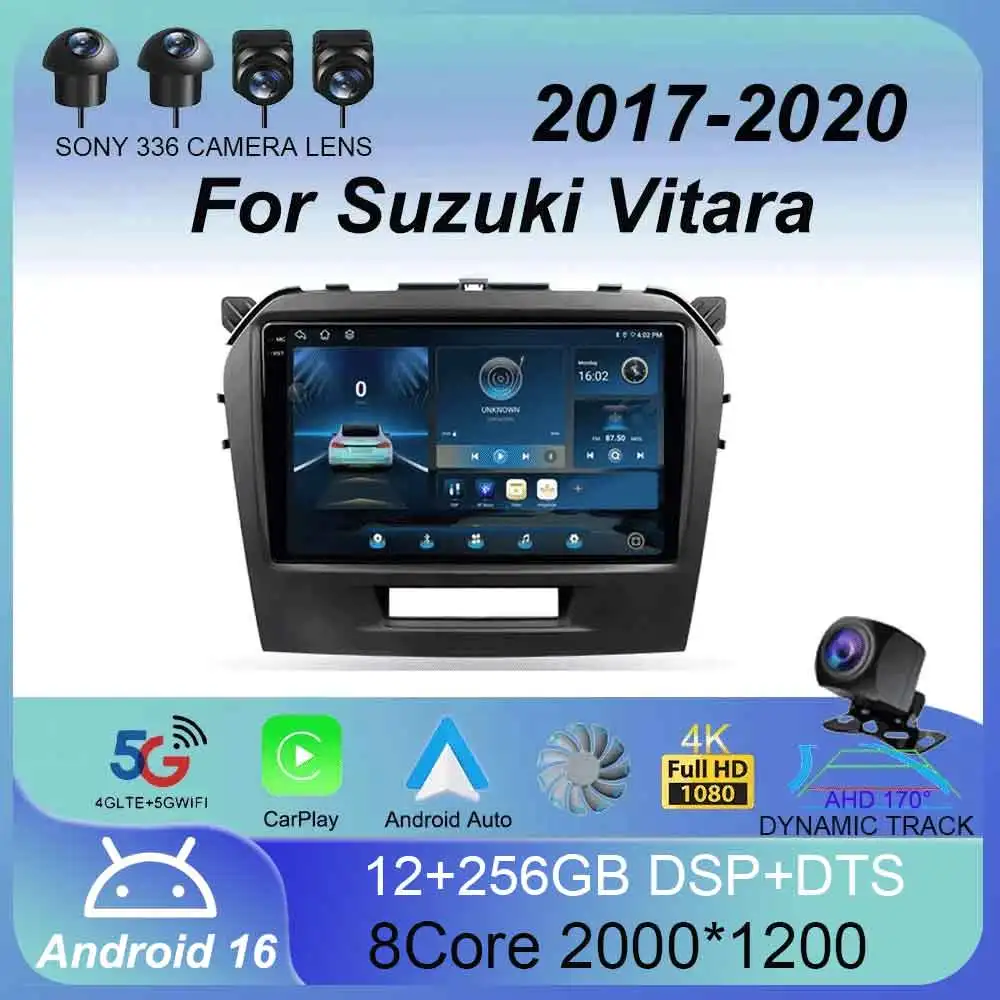

Android 16 Carplay Auto 2K Screen Multimedia Player For Suzuki Vitara 2017 2018 2019 2020 Autoradio Car Radio Stereo Head Unit