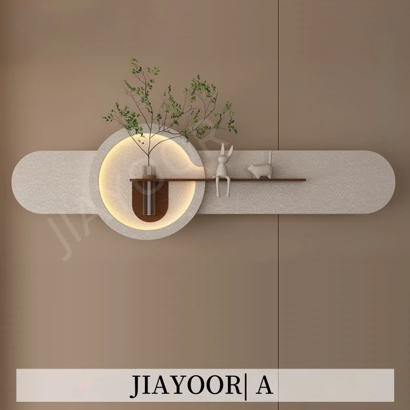 DIY-decoraties LED-wandlamp Plant voor woonkamer Bank Achtergrond Slaapkamer Gang Modern interieur Huis Horizontaal muurschilderinglicht