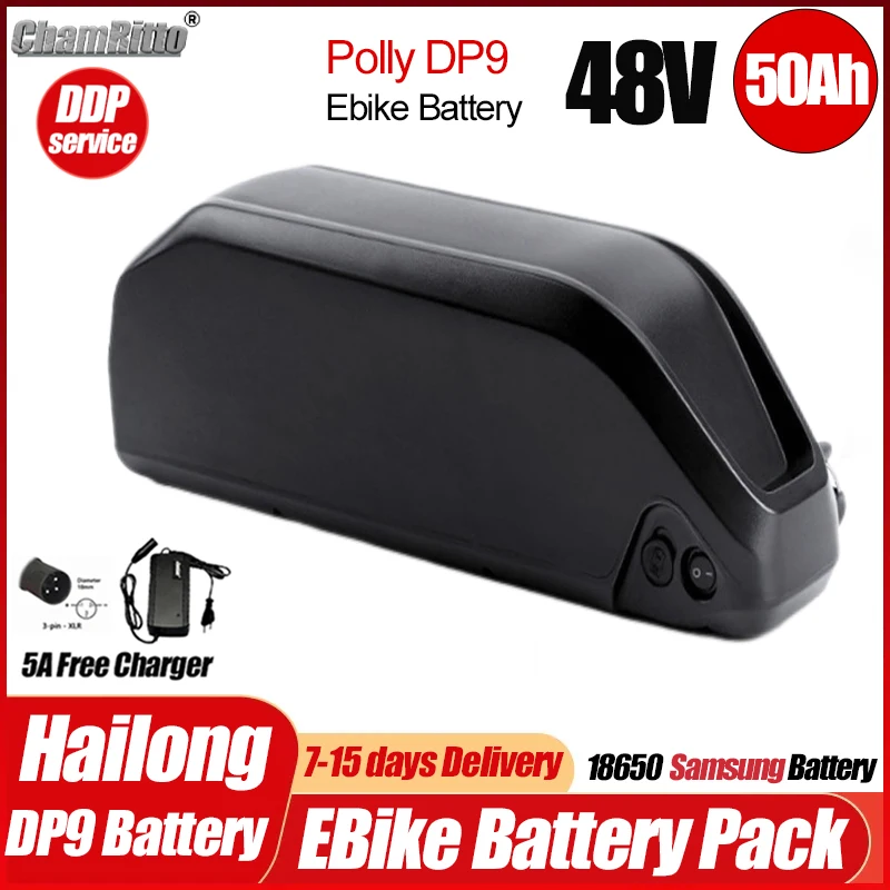 

48V Electric Bike Hailong Polly DP-9 24 30 35ah 40ah 50ah E bike Scooter Battery Bafang Bicycle Cham-rider 2000w Lithium Battery