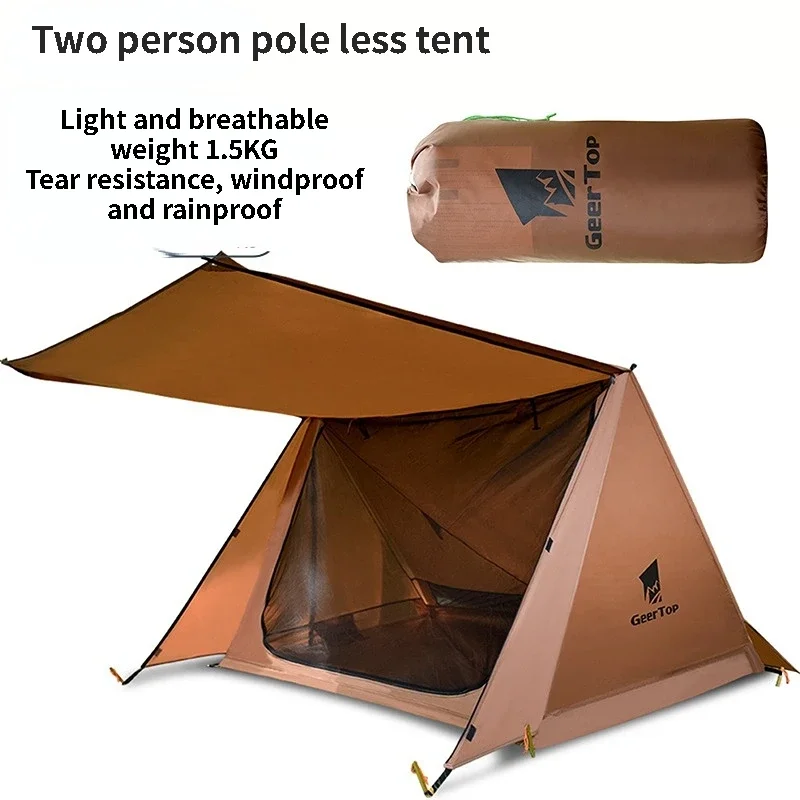 Ultalight Portable Cycling Tent 1-2persons Double Layers Waterproof Anti-mosquito Sunshade Awning Beach Outdoor Camping Tourist