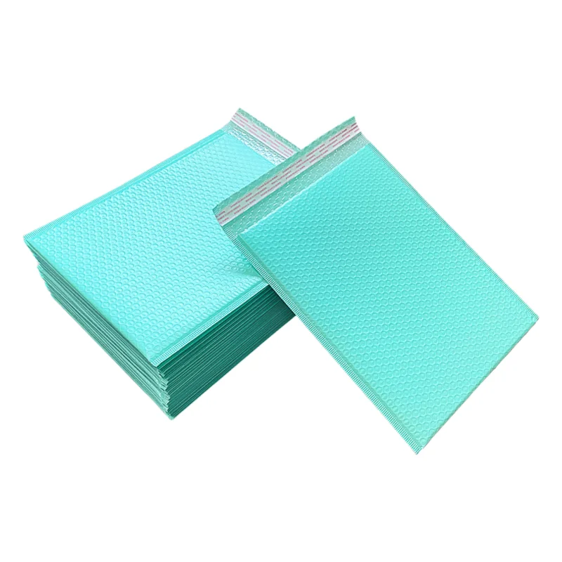 20 Buah 18X23Cm Amplop Gelembung Ramah Lingkungan Hijau Amplop Empuk Daur Ulang Alami untuk Produk Organik Merek Kecantikan dan Kesehatan