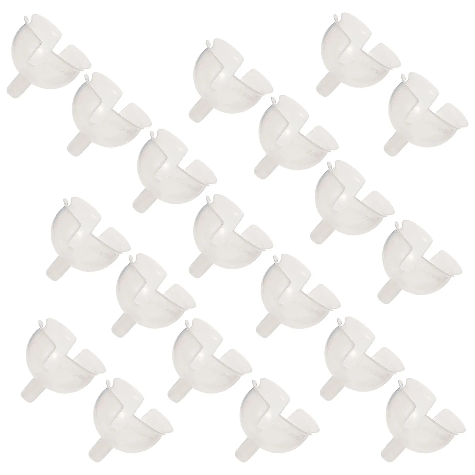 

60pcs Chocolate Torus Round Plastic Holder Base Transparent Case Smooth Surface Portable Size Practical Use
