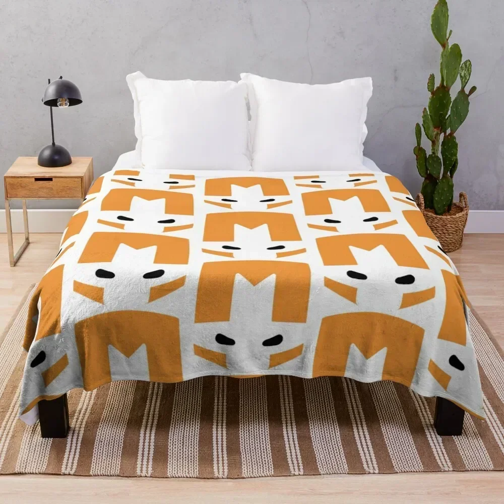 

Castle Crashers Minimal Orange Knight Throw Blanket Thermals For Travel Loose Luxury Thicken Travel Blankets