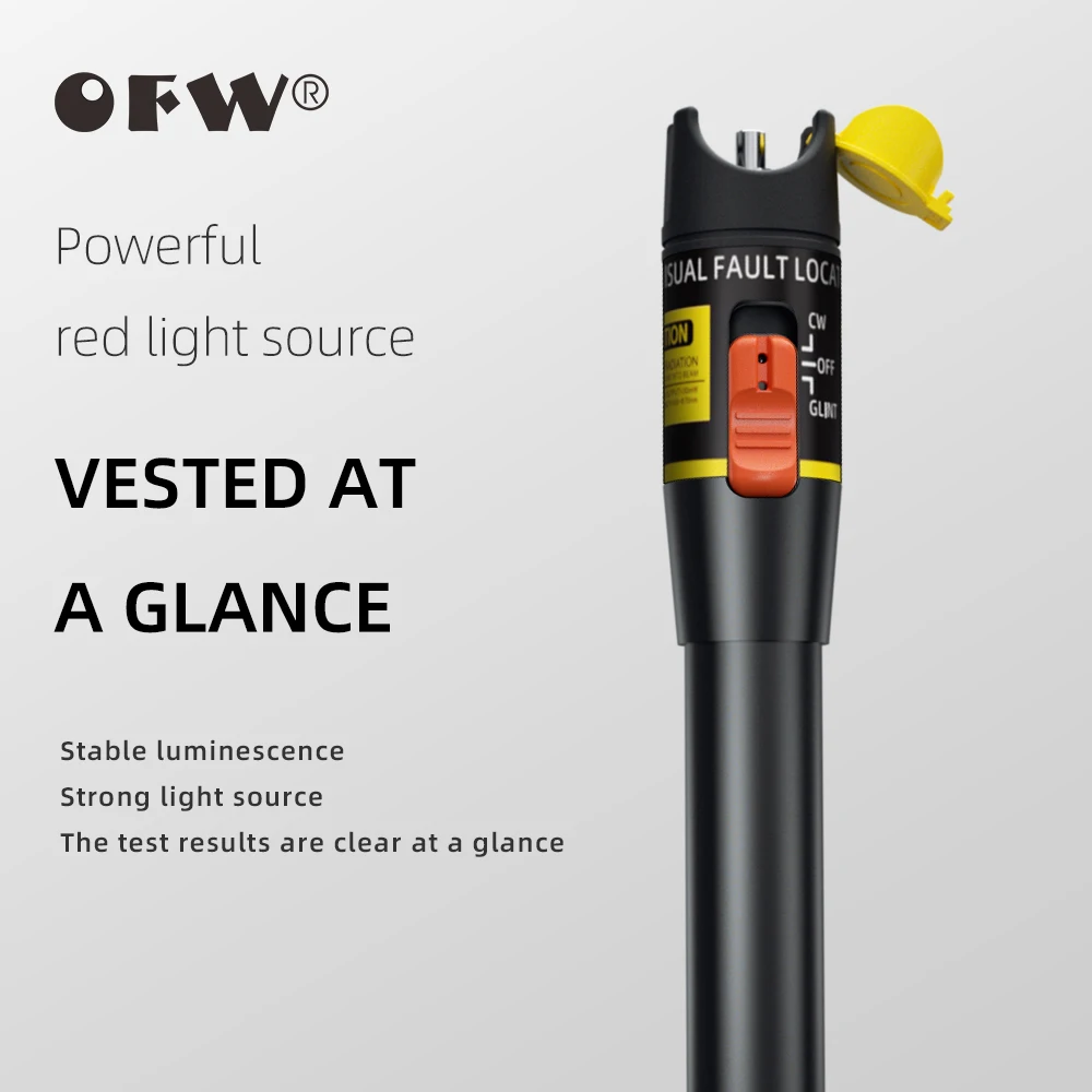 Visual Fault Locator 30mW/20mW/10mW Fiber Optic Cable Tester FC/SC/ST Connector Red Laser Light Pen Type VFL OFW