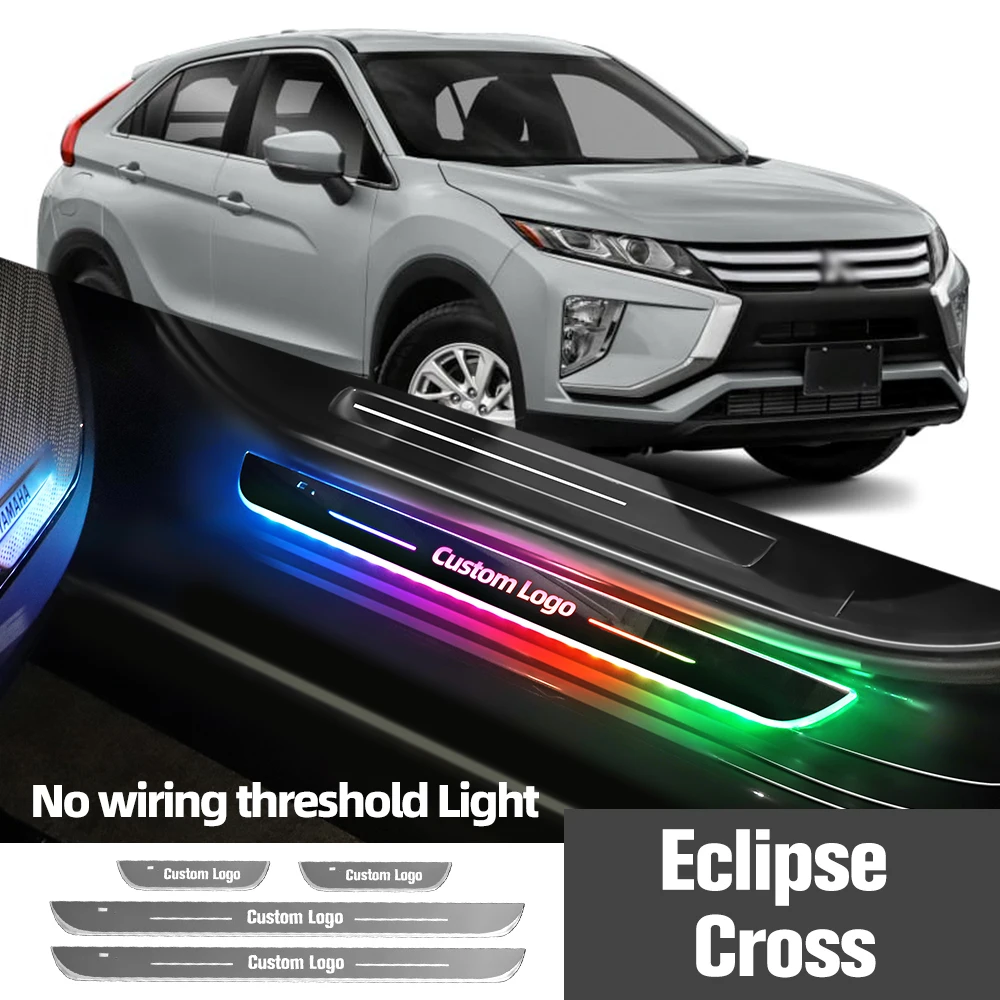 

For Mitsubishi Eclipse Cross 2017-2023 2022 Car Door Sill Light Customized Logo LED Welcome Threshold Pedal Lamp Accessories