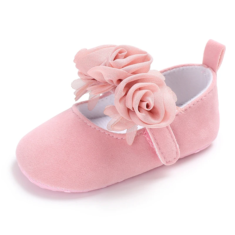 Baby Girls Fashion Lace Lace Solid Color Princess Shoes Comfortable Soft Sole Non-Slip Toddler Shoes White Baptism First Walker