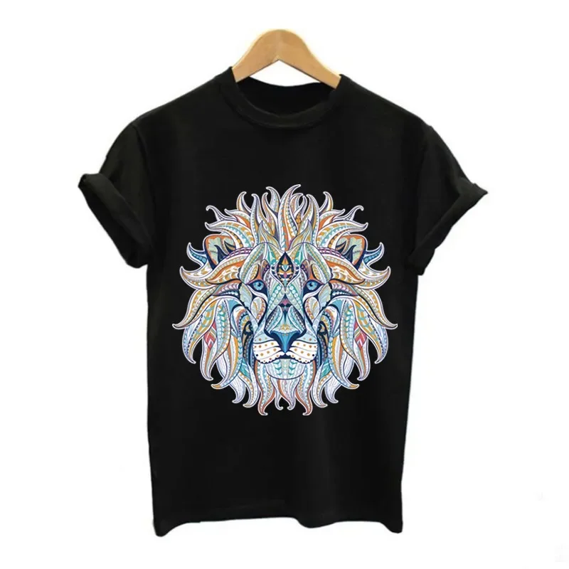 2Pcs/Lot Lion King Thermo Adhesive Iron On Fusible Ironing Patches Heat Thermal Transfers T Shirt Stickers For Clothing DIY