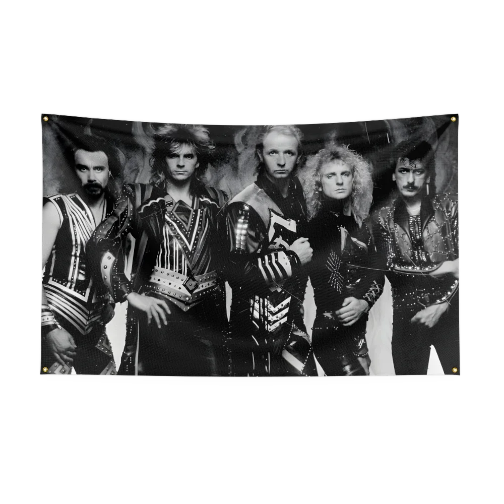 3x5 قدم J-Judas P-Priest الثقيلة روك باند العلم البوليستر الطباعة الرقمية راية لغرفة النوم جدار الفن خارج الباب نسيج الديكور #5