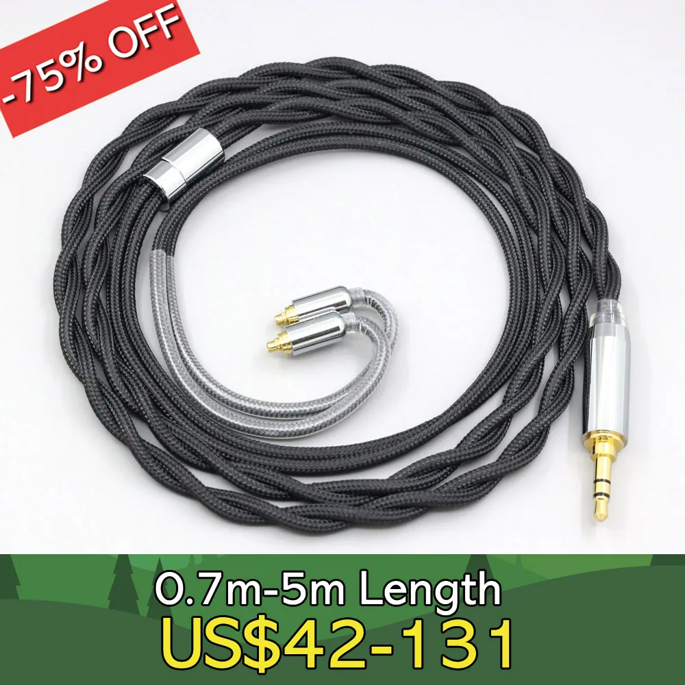 Nylon 99% Pure Silver Palladium Graphene Gold Shield Cable For Sennheiser ie200 IE300 ie600 IE900 LN008299