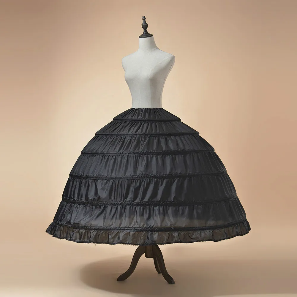 Mais tamanho 6 aros ancoragem para vestidos de noiva vestido de baile underskirt nupcial acessórios crinolines