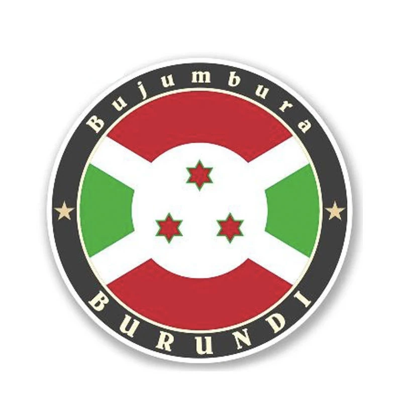 Car Styling Burundi Flag Vinyl Decal Car Bumper Trunk Sticker Map Flag Graphic Waterproof Car Accessories