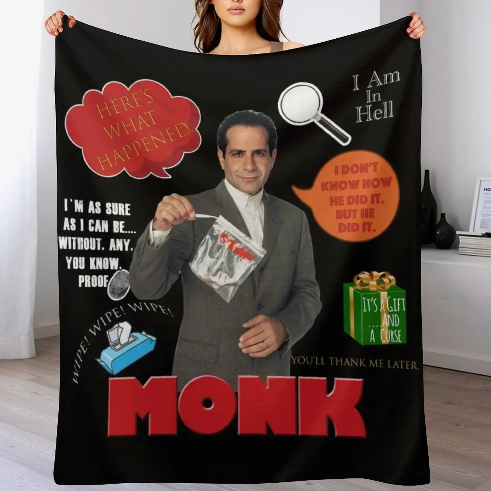 

Monk Quotes Throw Blanket Cute Soft Big Decorative Sofas Single Blankets