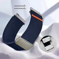 18/20/22mm Magnetic Nylon Elastic Loop for Samsung Watch7 6 5 4 Band For Garmin Watch/Amazfit Watch/Huawei Watch GT/Xiaomi Watch