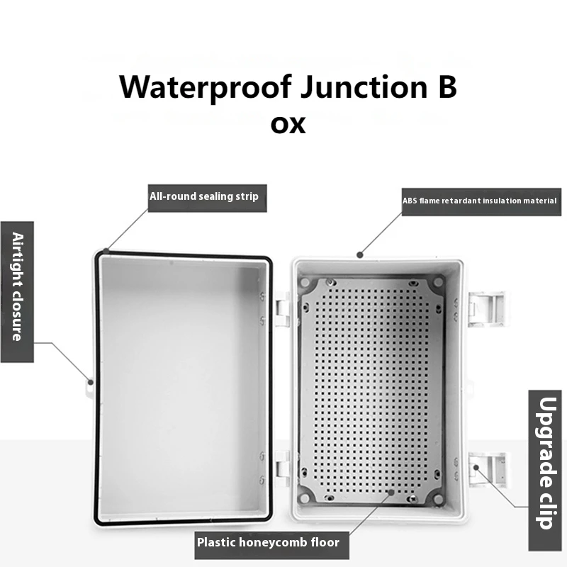 Buckle 300x200x160 Outdoor Buckle Waterproof Plastic Base Distribution Box Control Junction Box Hinge Exposed Installation