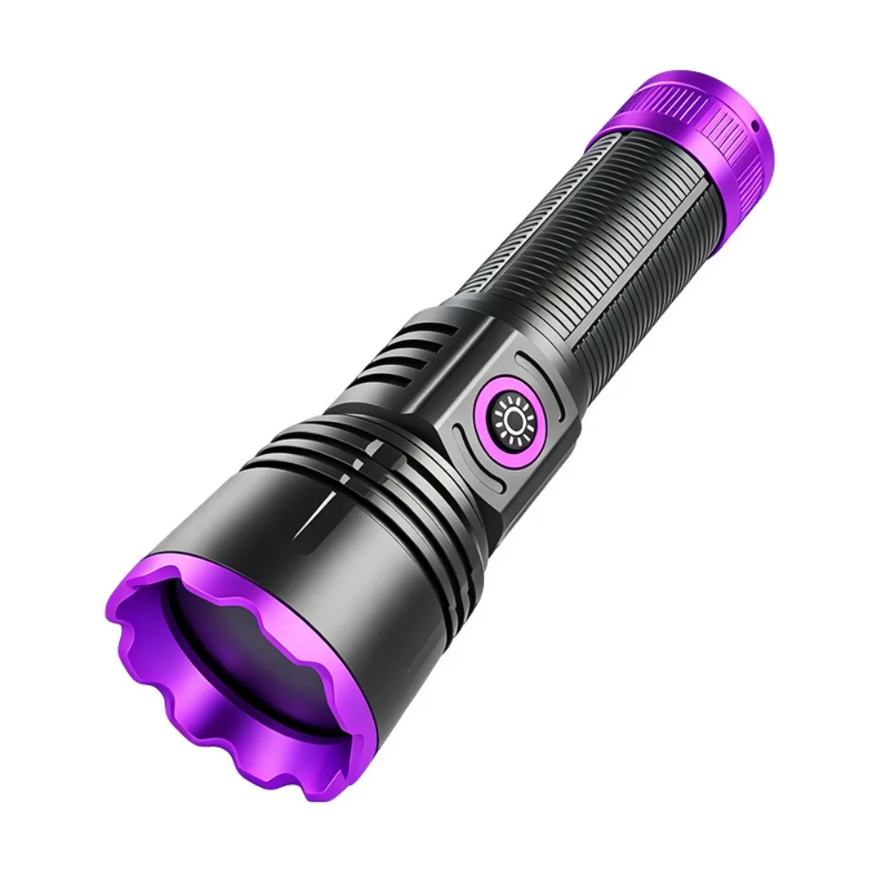 Longwave 365nm UV Flashlight Shortwave Portable Blacklight LED Flashlight LED Rechargeable UV Flashlight Lamps Minerals Detector