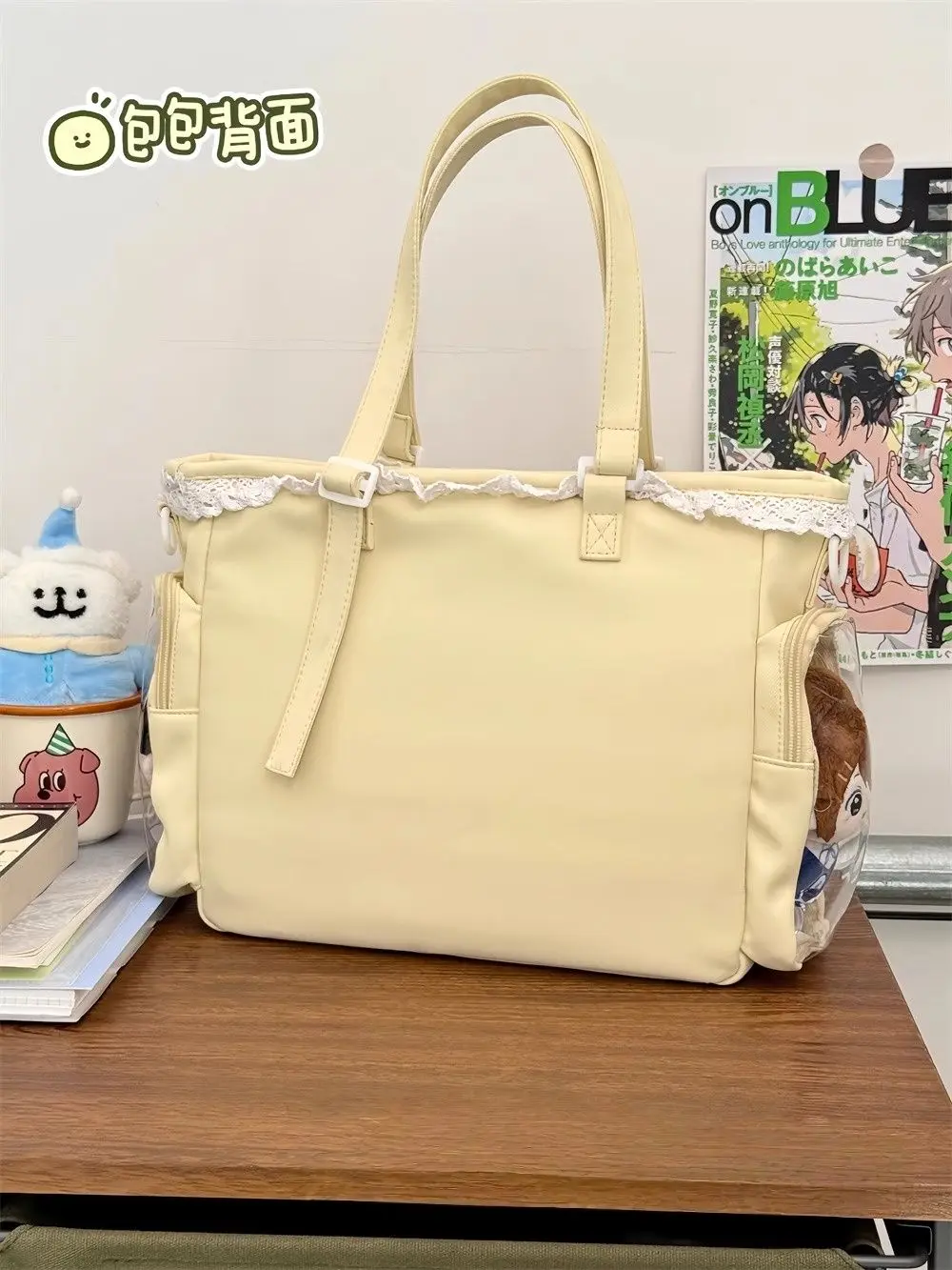 Japanische Ins Mädchen Weiche Mädchen Umhängetasche Y2K JK Uniformen Transparent Ulzzang Ita Tasche Student Pendeln Einkaufstasche – Detail 5