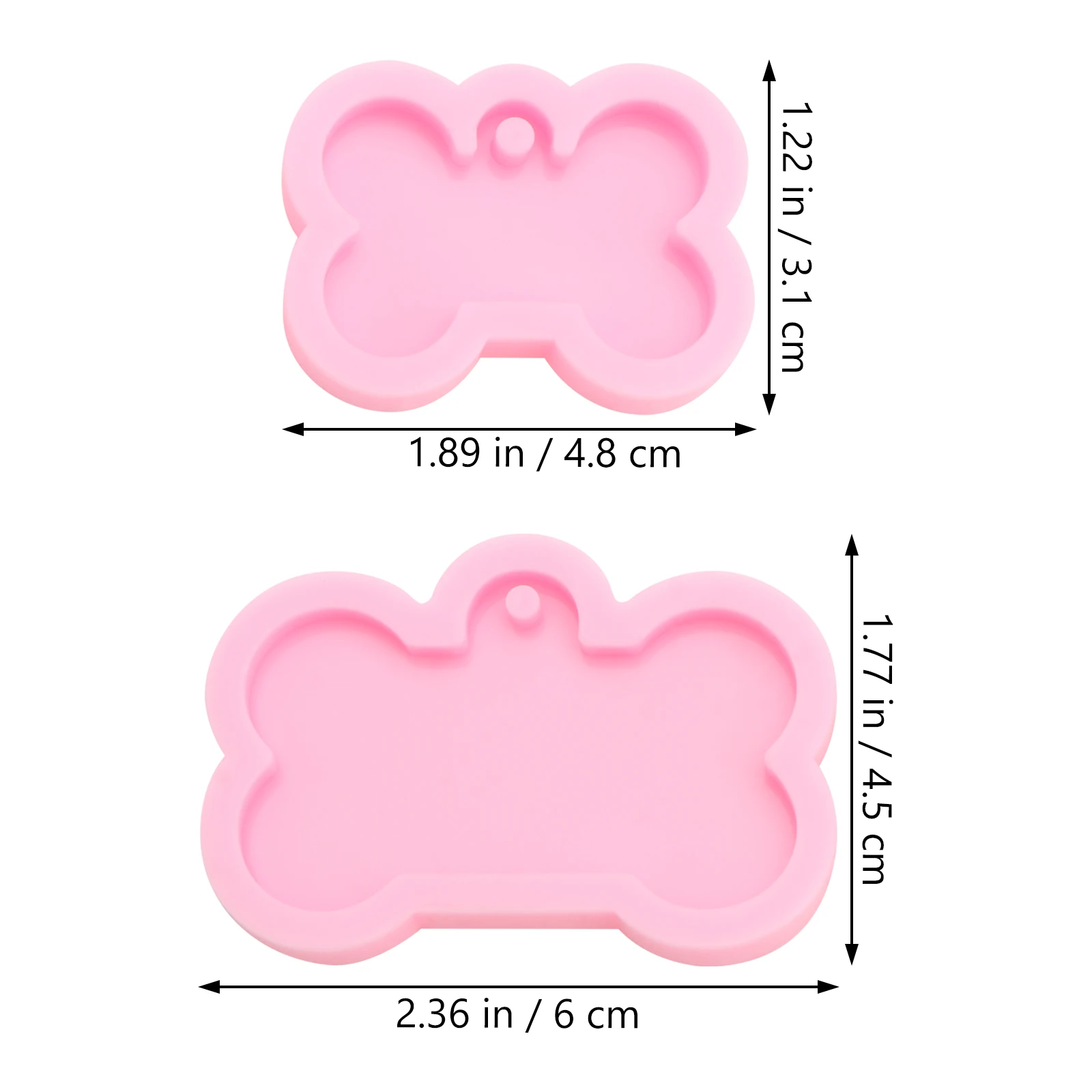 

2Pcs Silicone Dog Bones Shape Mold Bone Mould Non Stick Cake Pan Eco Friendly Cake Topper Mold for Baking Gifts