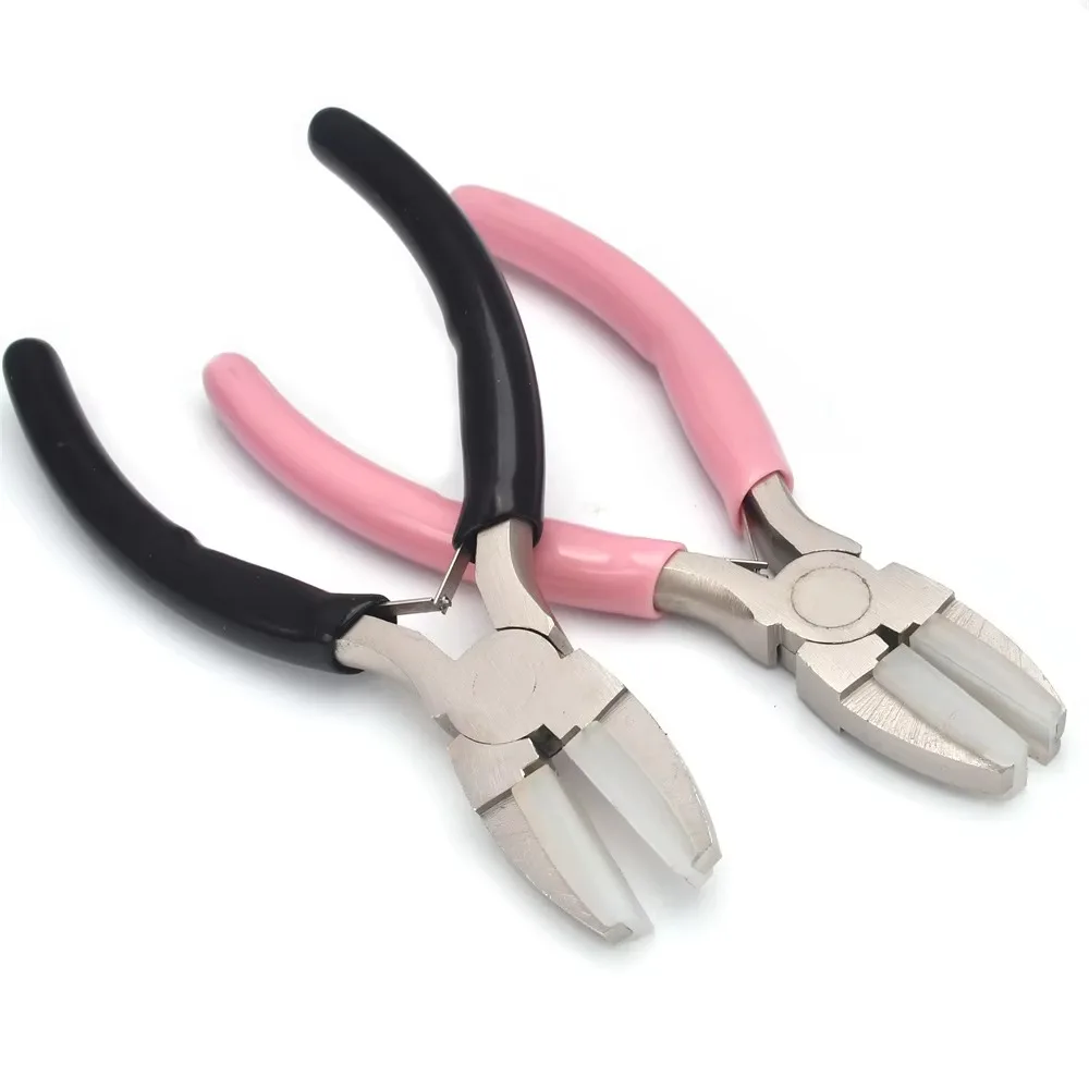 

Mini Double Nylon Jaw Pliers​​ Portable DIY Metal Wire Craft​​ ​​Flat Nose Pliers​​ Wire Looping Pliers