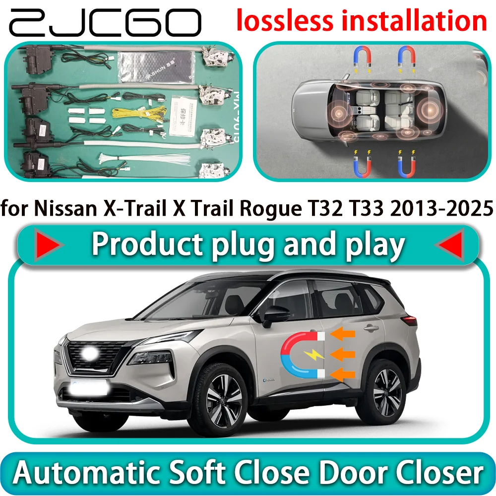 for Nissan X-Trail X Trail Rogue T32 T33 2013-2025 OEM Auto Pull Soft Close Door Kit Power Latch Door Catch Soft Closing Assist