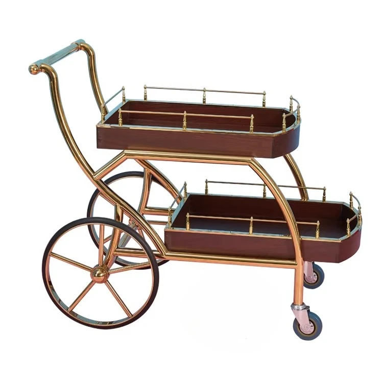 

Stainless steel European aristocratic wine cart wine dining dim sum tea