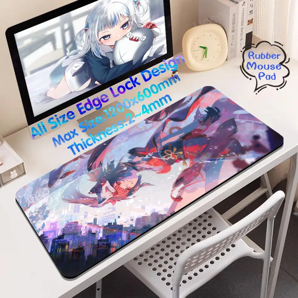 

S_sparkle Anime Mouse Pad Grande Mouse Pad 1200x600 Boyfriend Gift Rubber Mouse Pad 4mm Super Keyboards Gamers Decoracion Desk M