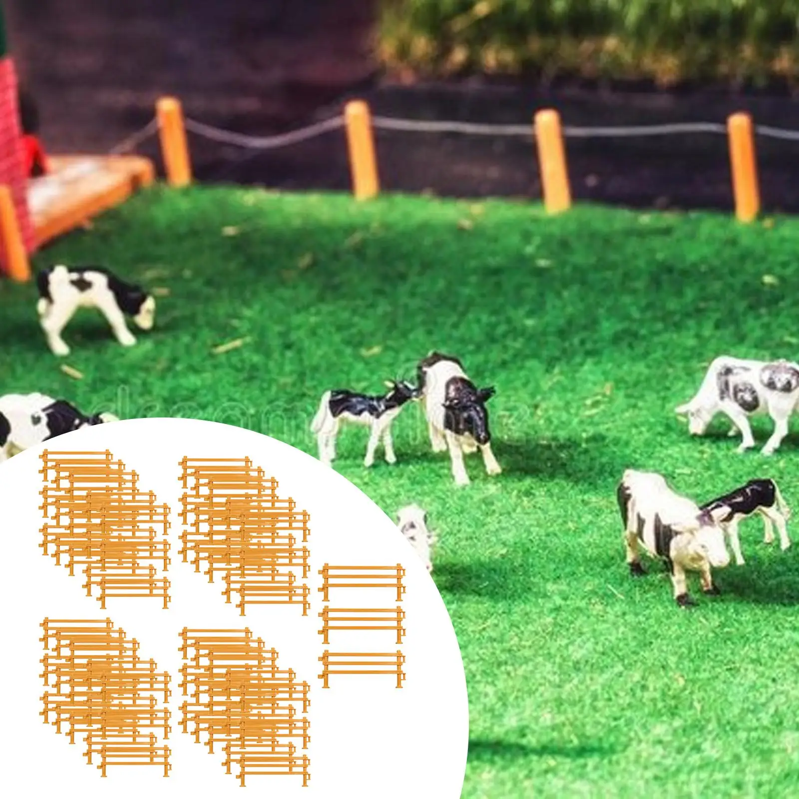 Horse Fence Miniature Scene Layout PP Educational Toy Kids Farm Stable Playset for Outdoor Children Toys