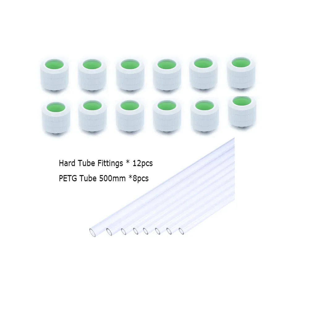 FREEZEMOD PETG Hard Tube Fitting Kit  Anti-off Hard Tube Fitting G1/4 For OD14 16MM PC Water Cooling Build