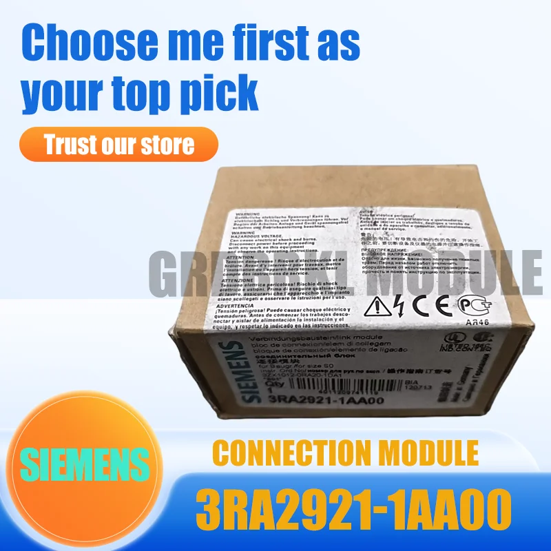

New Original SIEMENS 3RA2921-1AA00 connection module, compatible with 3RV2/3RT2 bolt terminals