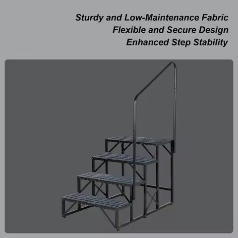 Trailer Step Covers 3 Pieces Outside RV Stair Carpet Weatherproof Adjustable Rug Accessories For Inside Deck Travel Trailers