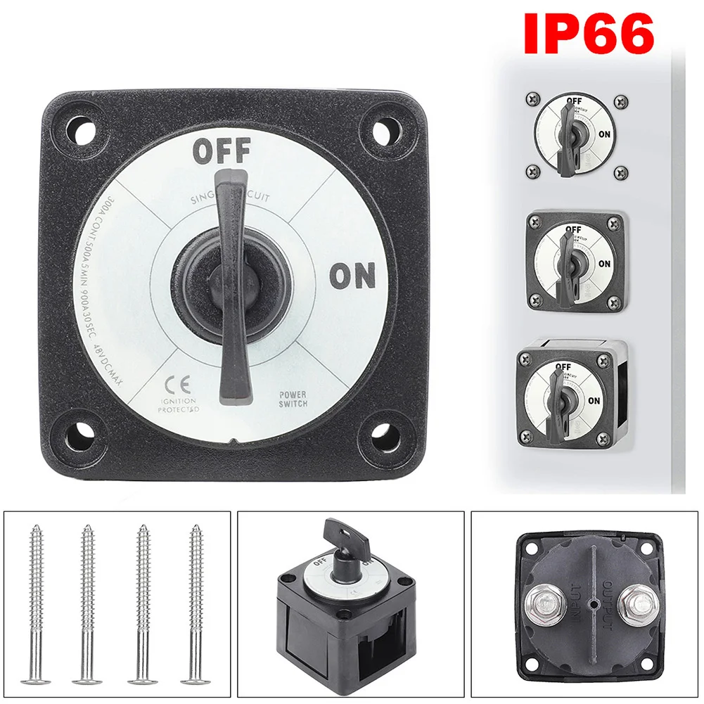 

6005 300 Amp Battery Switch Single Circuit ON/OFF For Truck Vehicle Trailer RV Interior Parts Direct Replacement