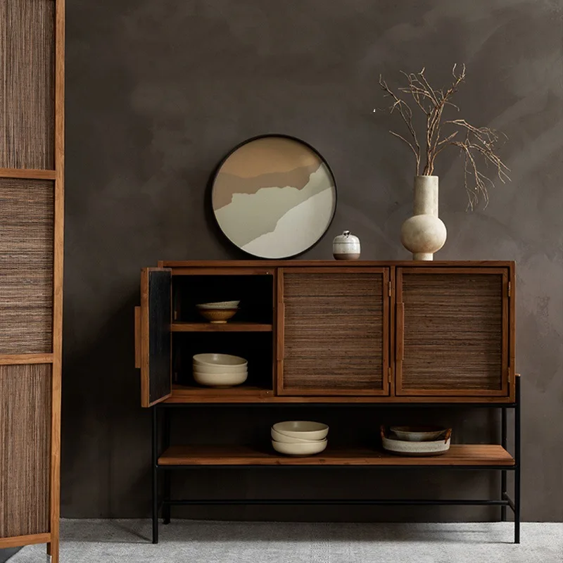 

Modern Simple Teak Side Cabinet Restaurant Home Coco High Locker Medieval Style Teak Side Cabinet