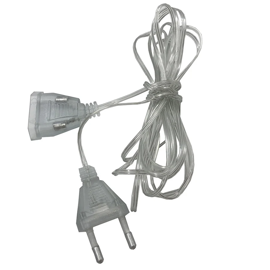 Câble d'extension de 3 mètres, prise ue/US avec interrupteur, rallonge d'alimentation AC110V/220V pour guirlande de fête de noël, guirlande lumineuse féerique