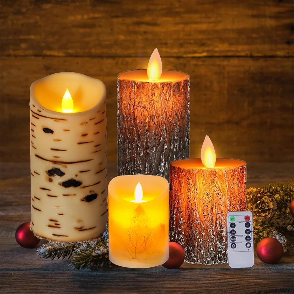 

Nice 3Pcs Flickering Flameless Candles Battery Operated Candles LED Candles With Remote Timer For Home/Wedding/Birthday/Holiday